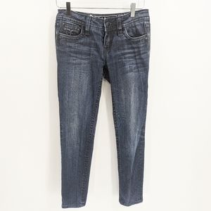 Rock Revival Tara Skinny Dark Fleur de Lis Jeans